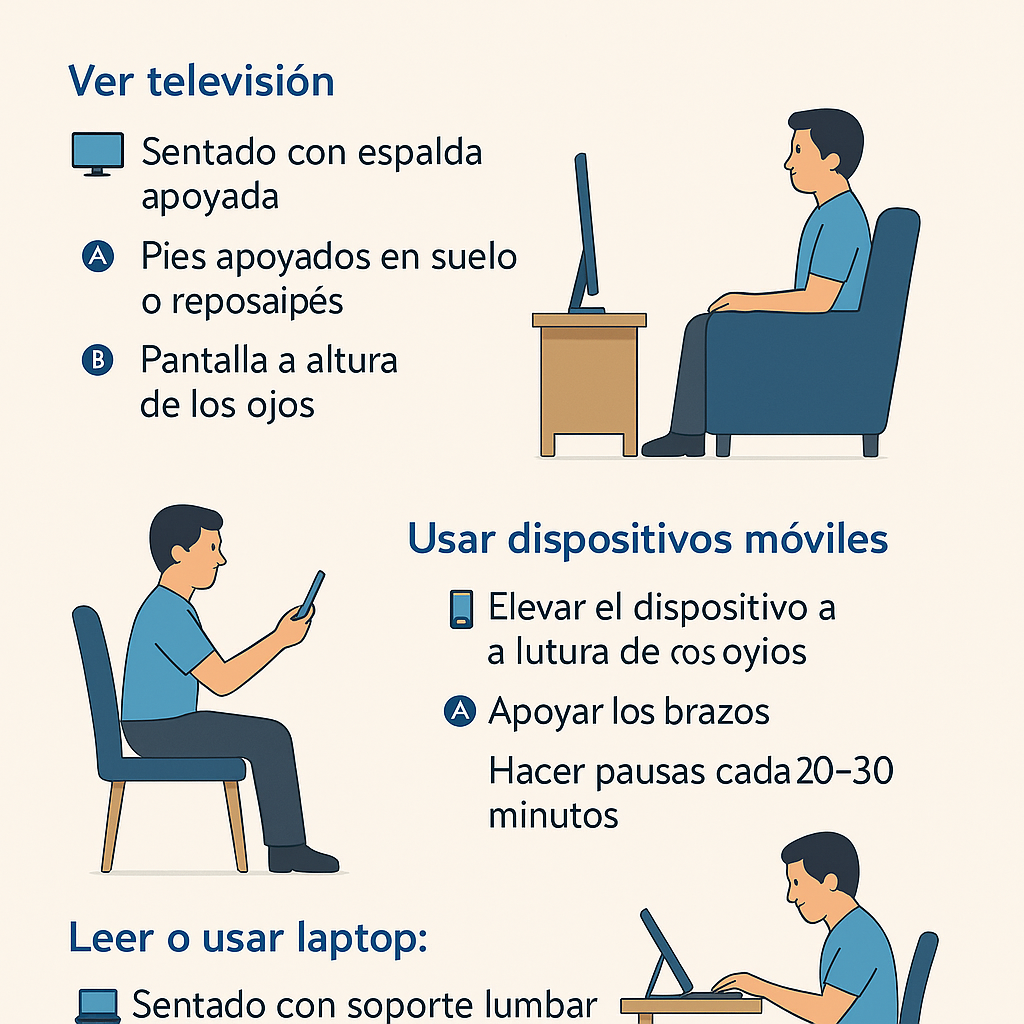 Postura para actividades cotidianas