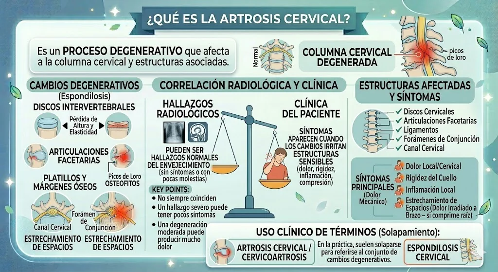 Dolor y rigidez cervical por artrosis cervical