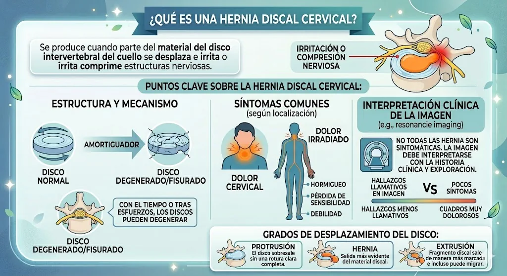 Dolor cervical asociado a hernia discal cervical