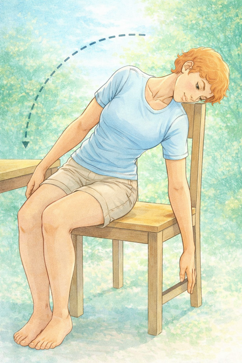 Ejercicio sentado para la columna lumbar