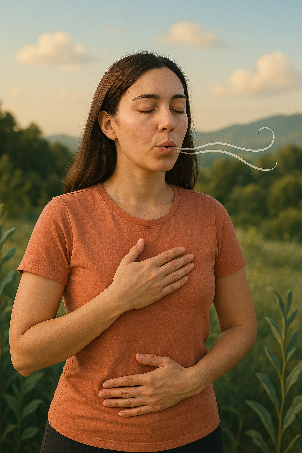 Ilustración sobre técnicas de respiración