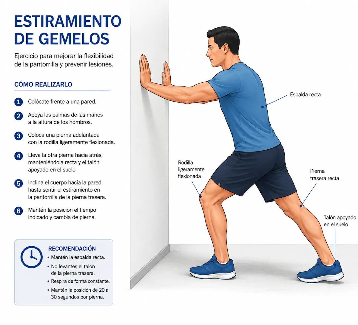 Ejercicio isométrico para el tendón de Aquiles