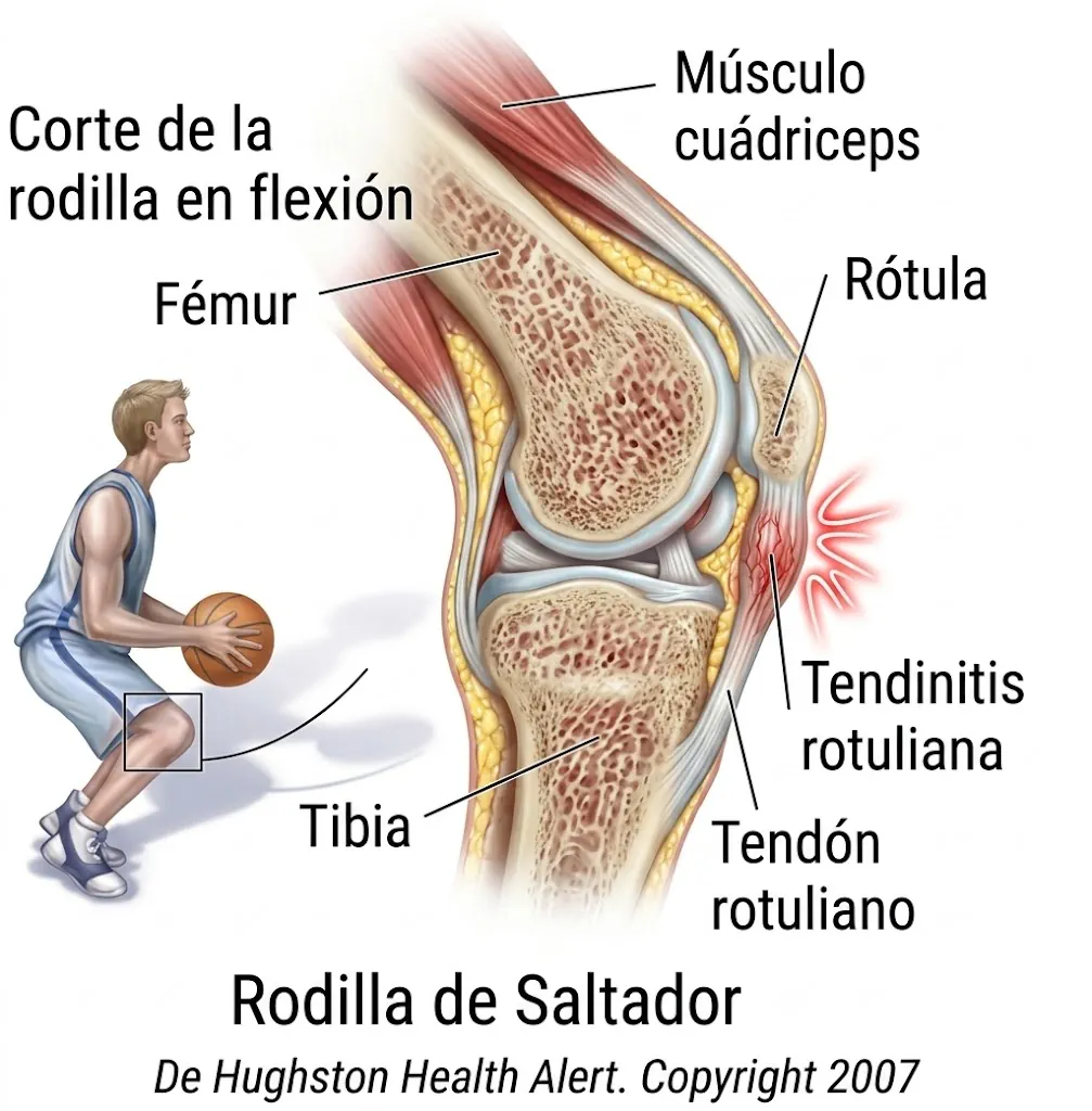 Tendinitis rotuliana o rodilla de saltador