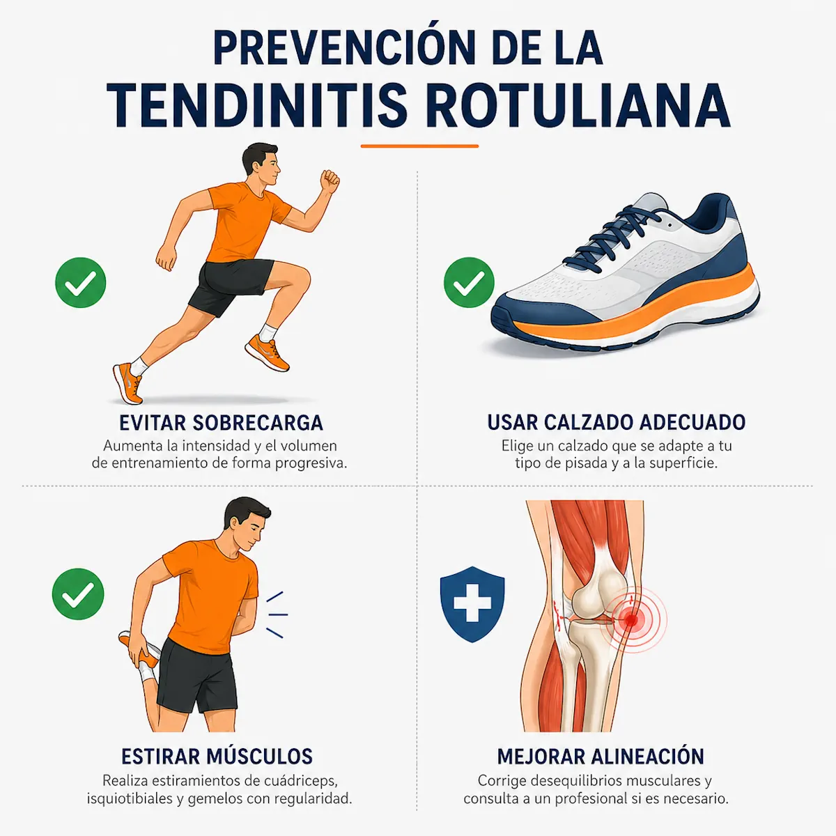 Prevención de tendinitis rotuliana