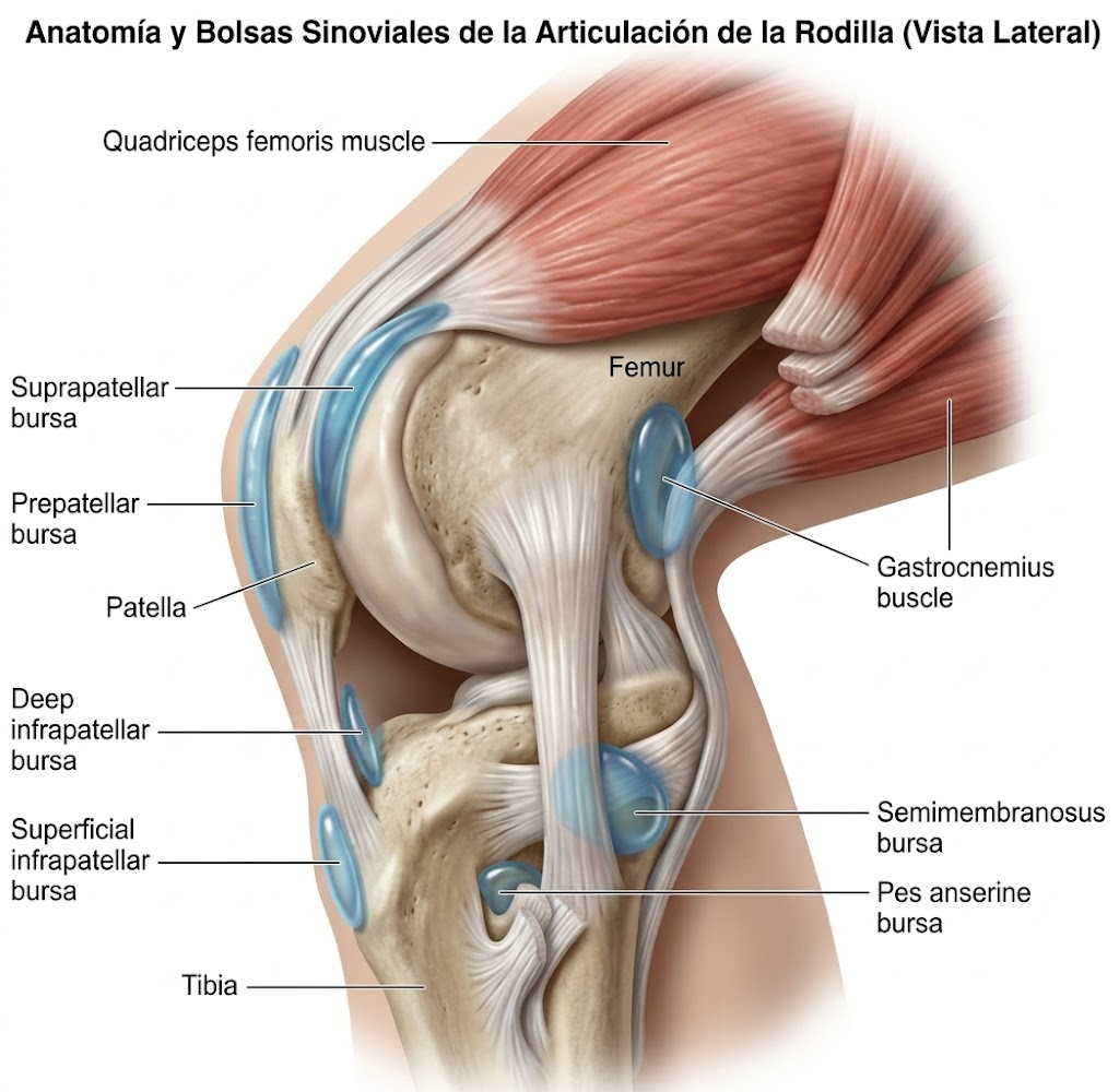 Bursitis gastrocnemio-semimembranosa en la parte posterior de la rodilla
