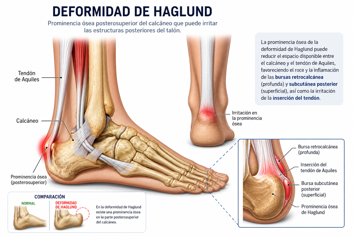 Bursitis preaquilea en la región anterior del tendón de Aquiles