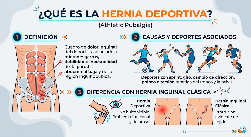 Hernia deportiva o dolor inguinal del deportista