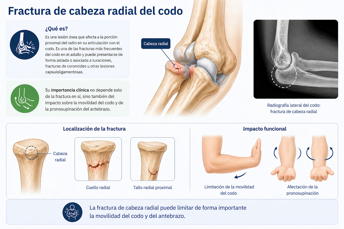Fractura de cabeza radial del codo