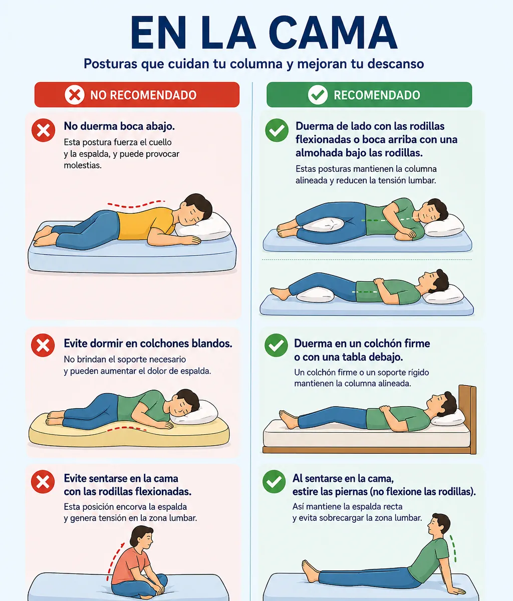 Postura para dormir correctamente