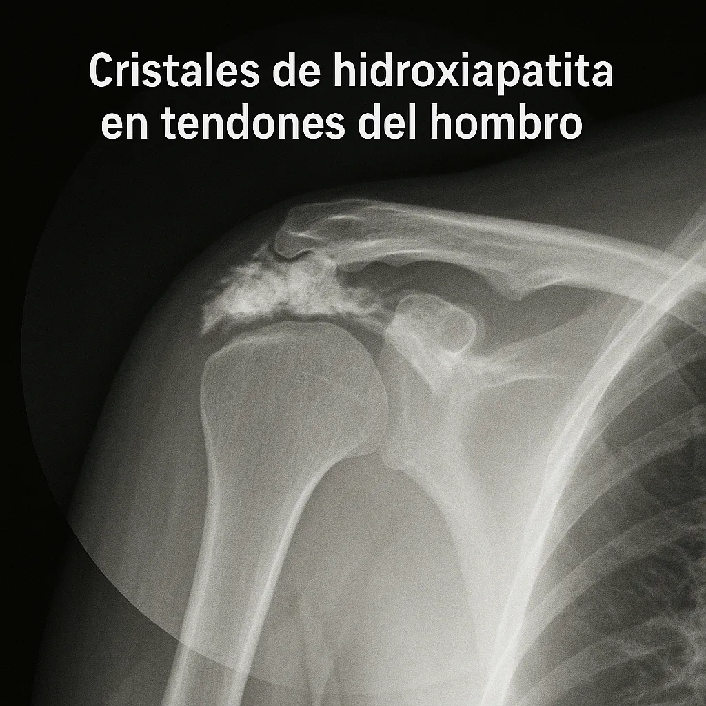 Cristales de hidroxiapatita en tendones del hombro