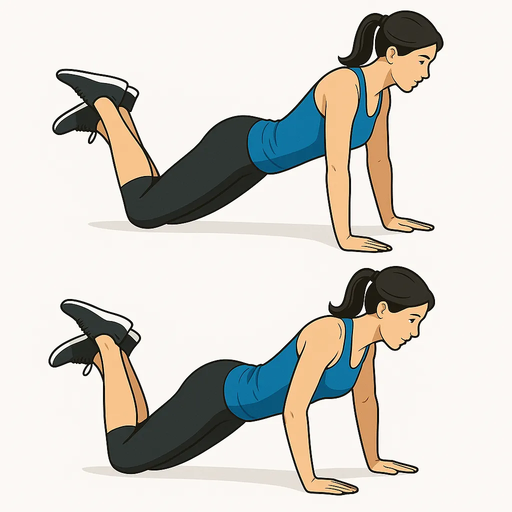 Flexiones modificadas para pacientes con osteoporosis