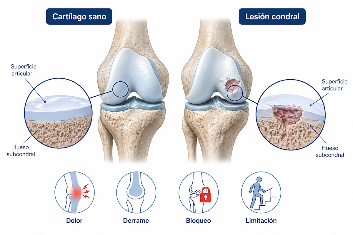 Lesión condral del cartílago articular