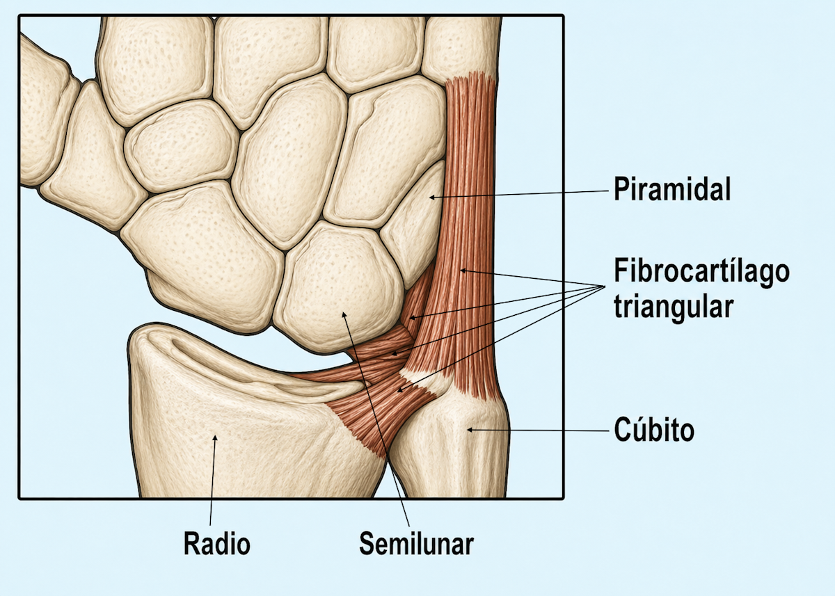 Anatomía del fibrocartílago triangular y carpo cubital