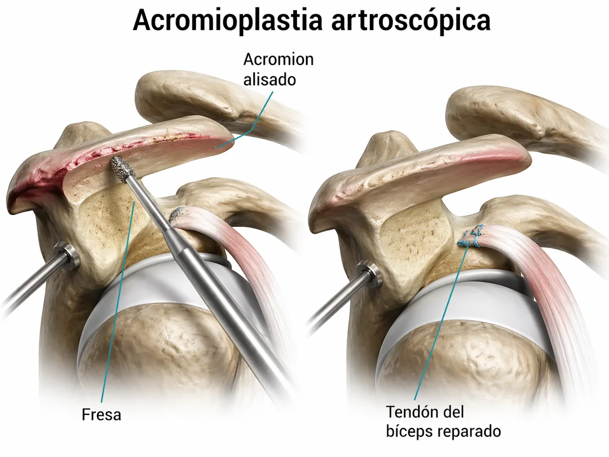 Acromioplastia del hombro paso 2