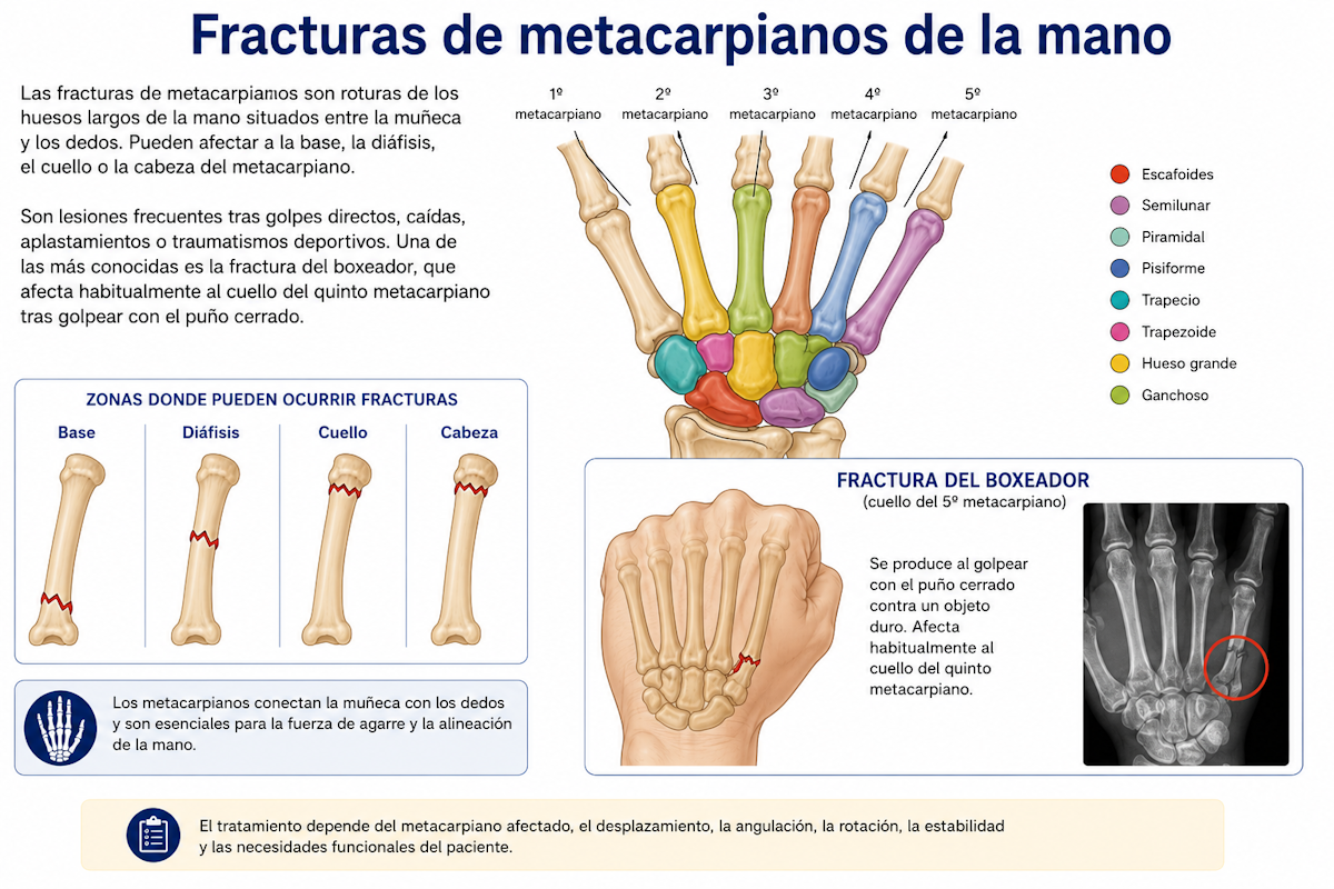 Fracturas de metacarpianos de la mano