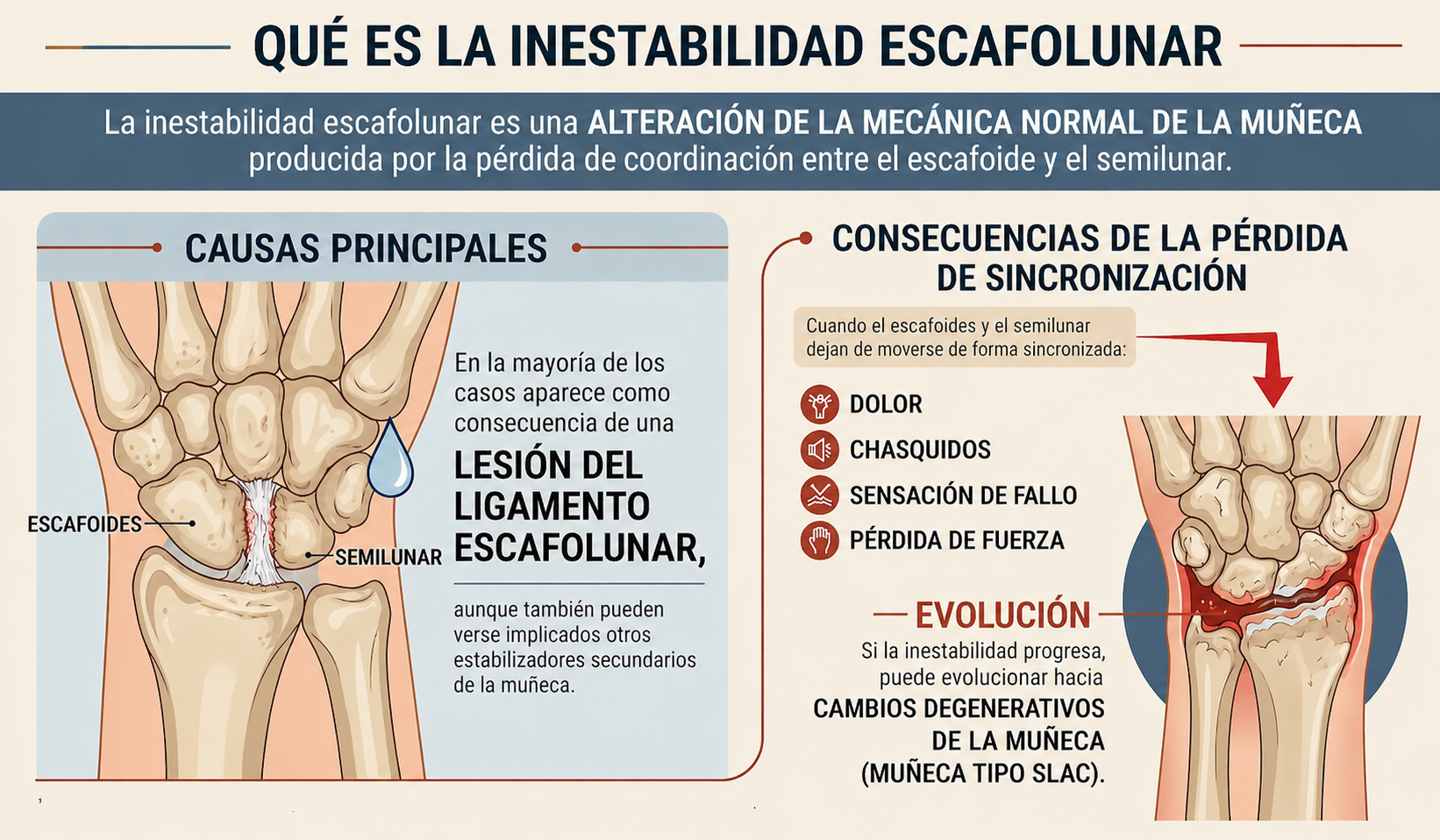 Inestabilidad escafolunar de la muñeca