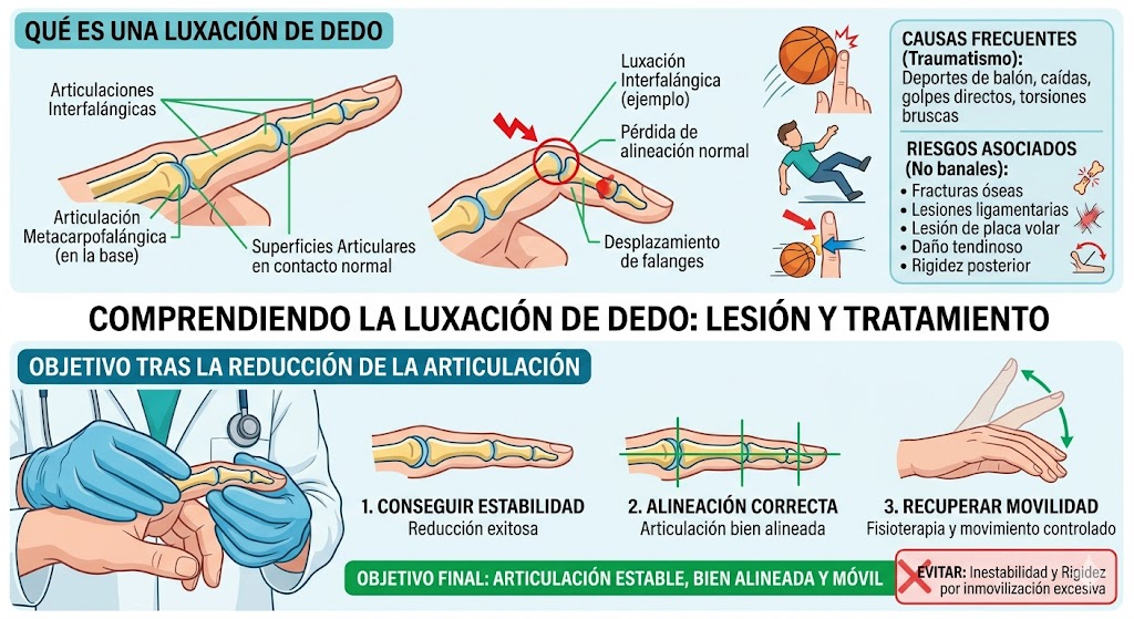 Luxación de un dedo de la mano