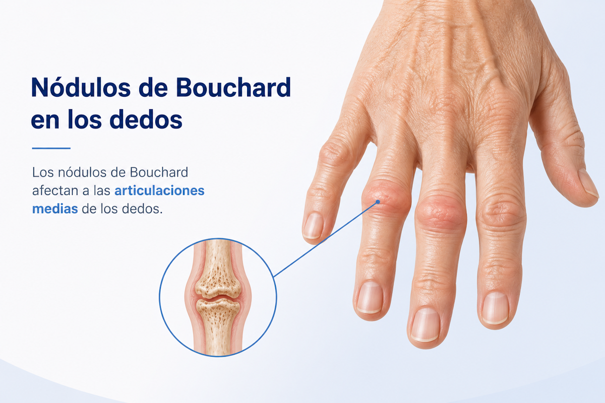 Nódulos de Bouchard en los dedos