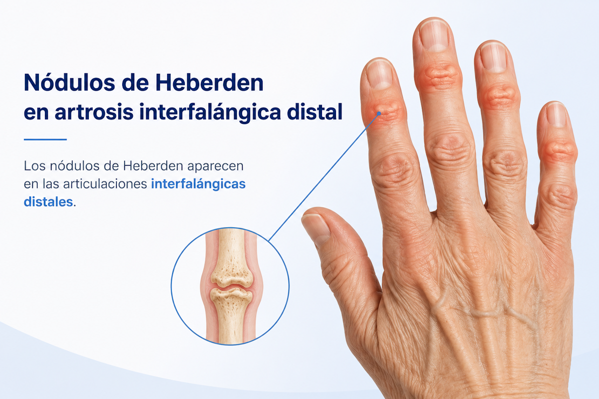 Nódulos de Heberden en artrosis interfalángica distal