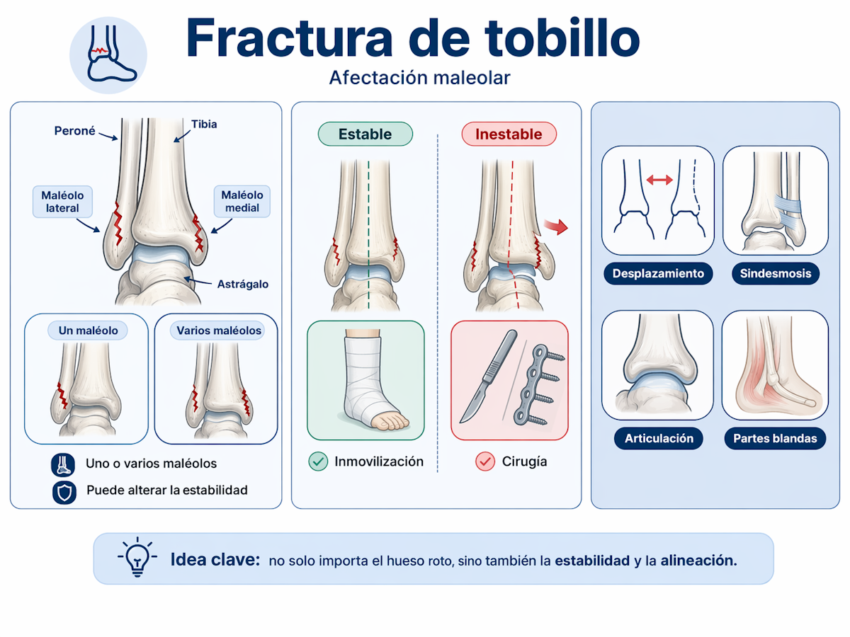 Fractura de tobillo con afectación maleolar