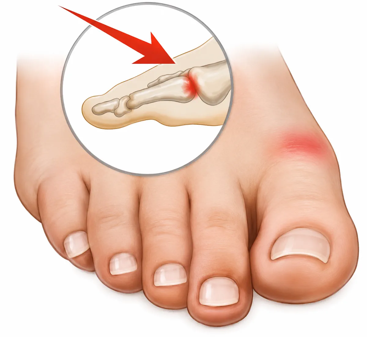 Dolor en la articulación metatarsofalángica del primer dedo