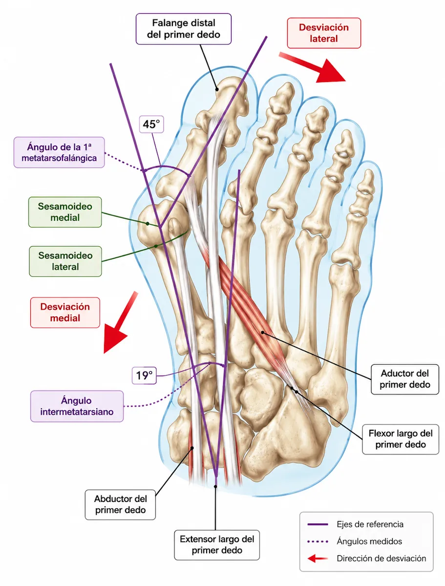 Anatomía del hallux valgus