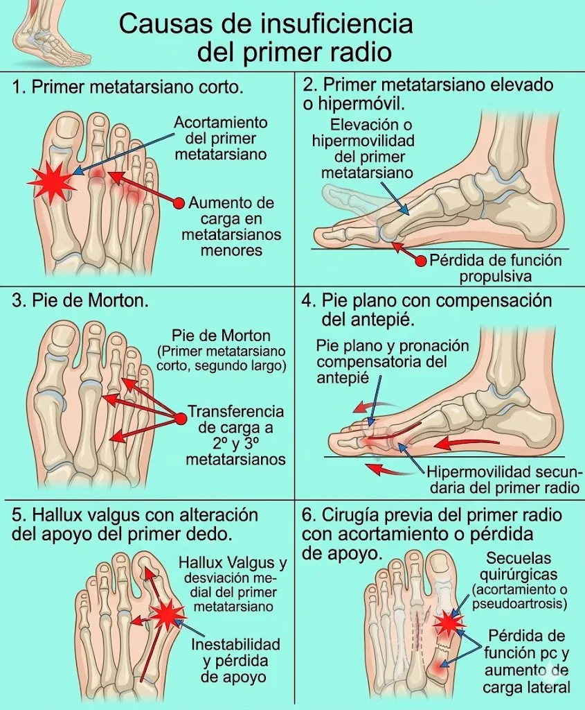 Radiografía de alteración del primer radio