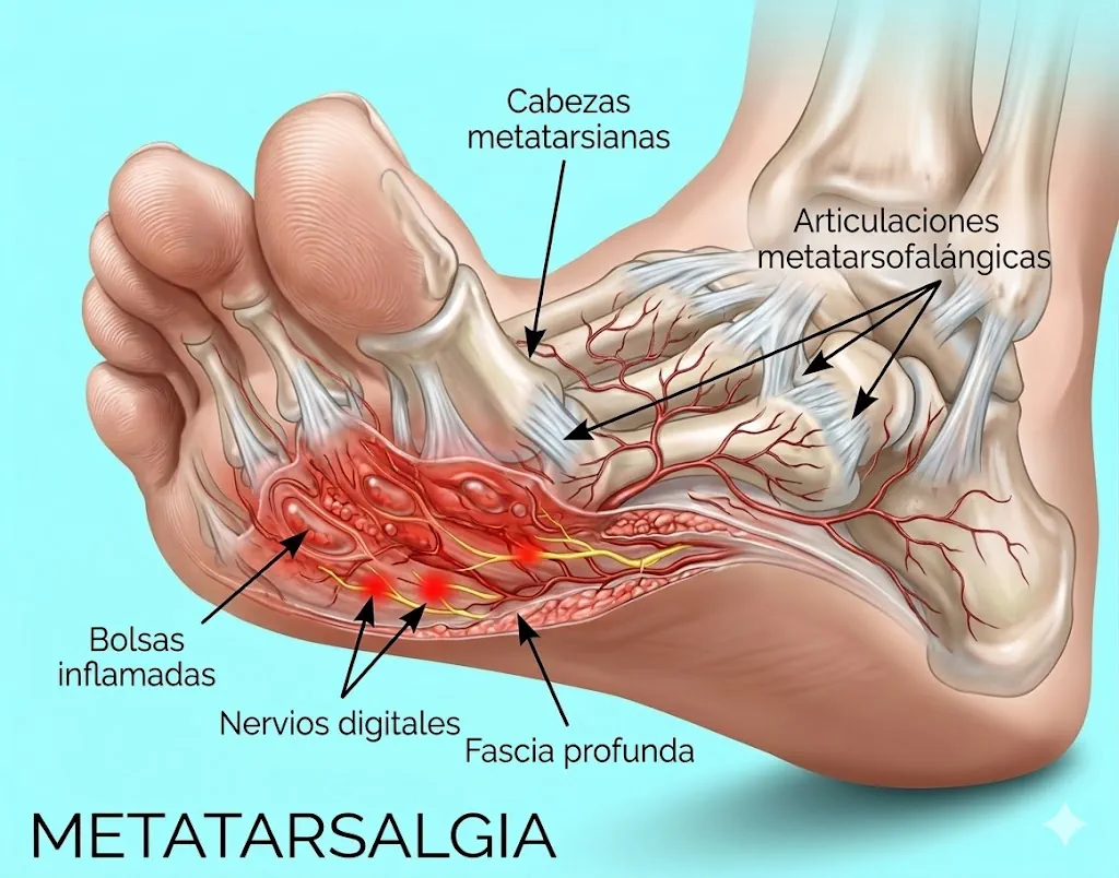 Dolor plantar en la zona de las cabezas metatarsianas
