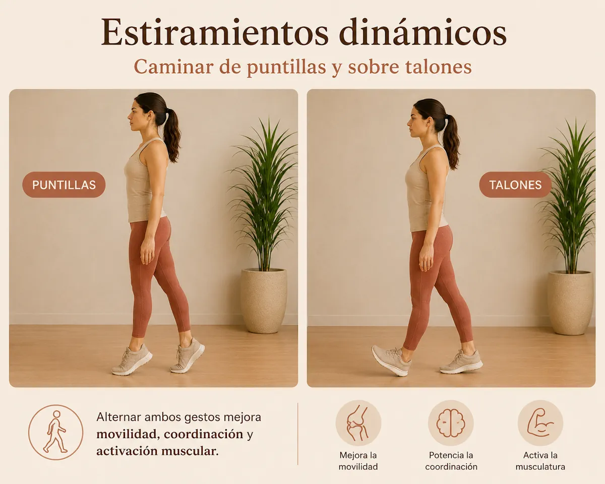Estiramiento dinámico de gemelos