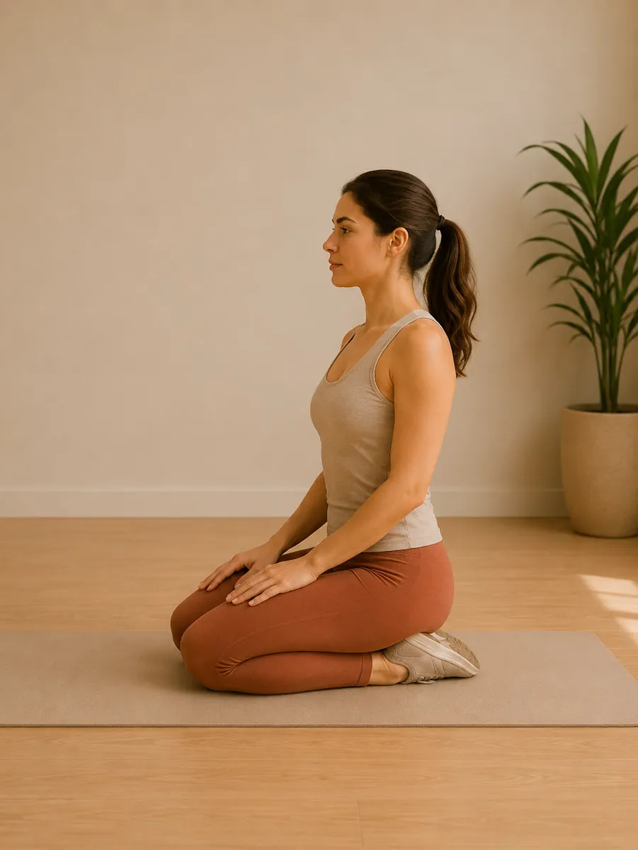 Postura del héroe o Virasana