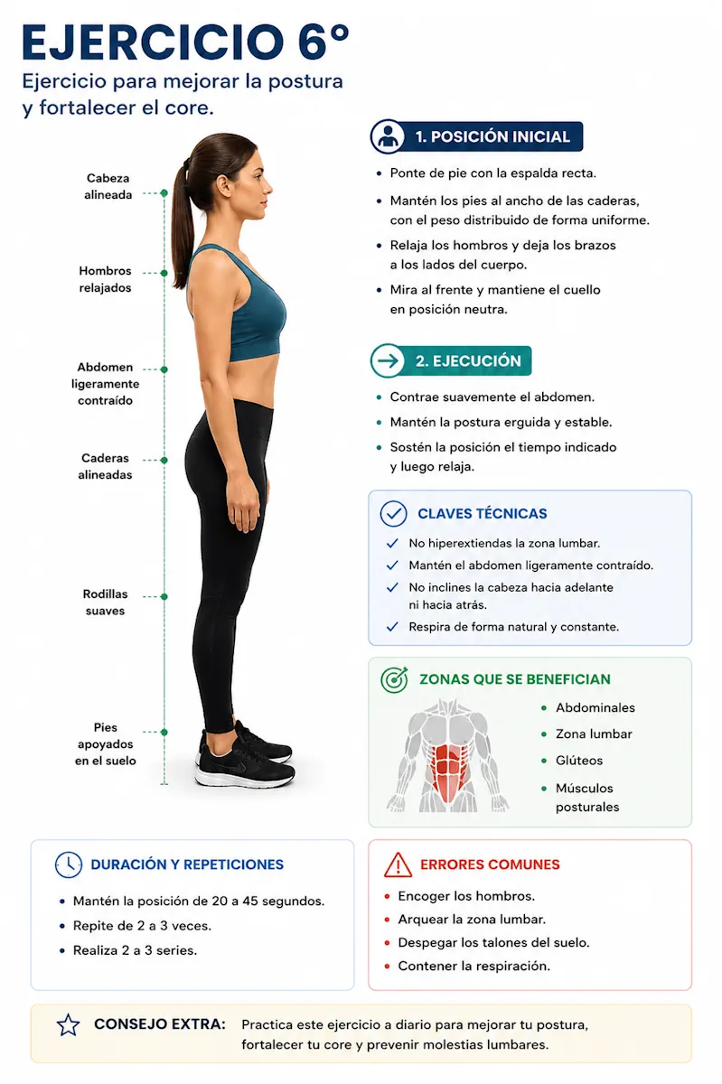 Ejercicio dorsolumbar posición inicial