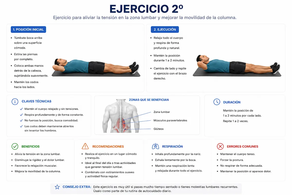 Ejercicio dorsolumbar posición inicial