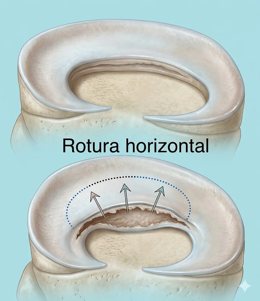 Rotura horizontal degenerativa del menisco