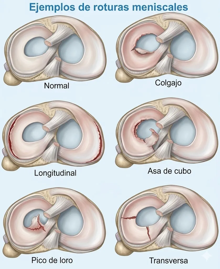 Comparación de frecuencia de lesiones meniscales