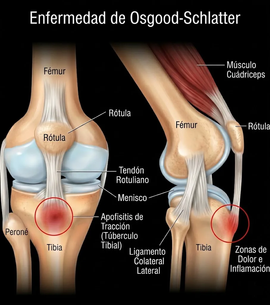 Anatomía de la tuberosidad tibial y del tendón rotuliano en la enfermedad de Osgood-Schlatter