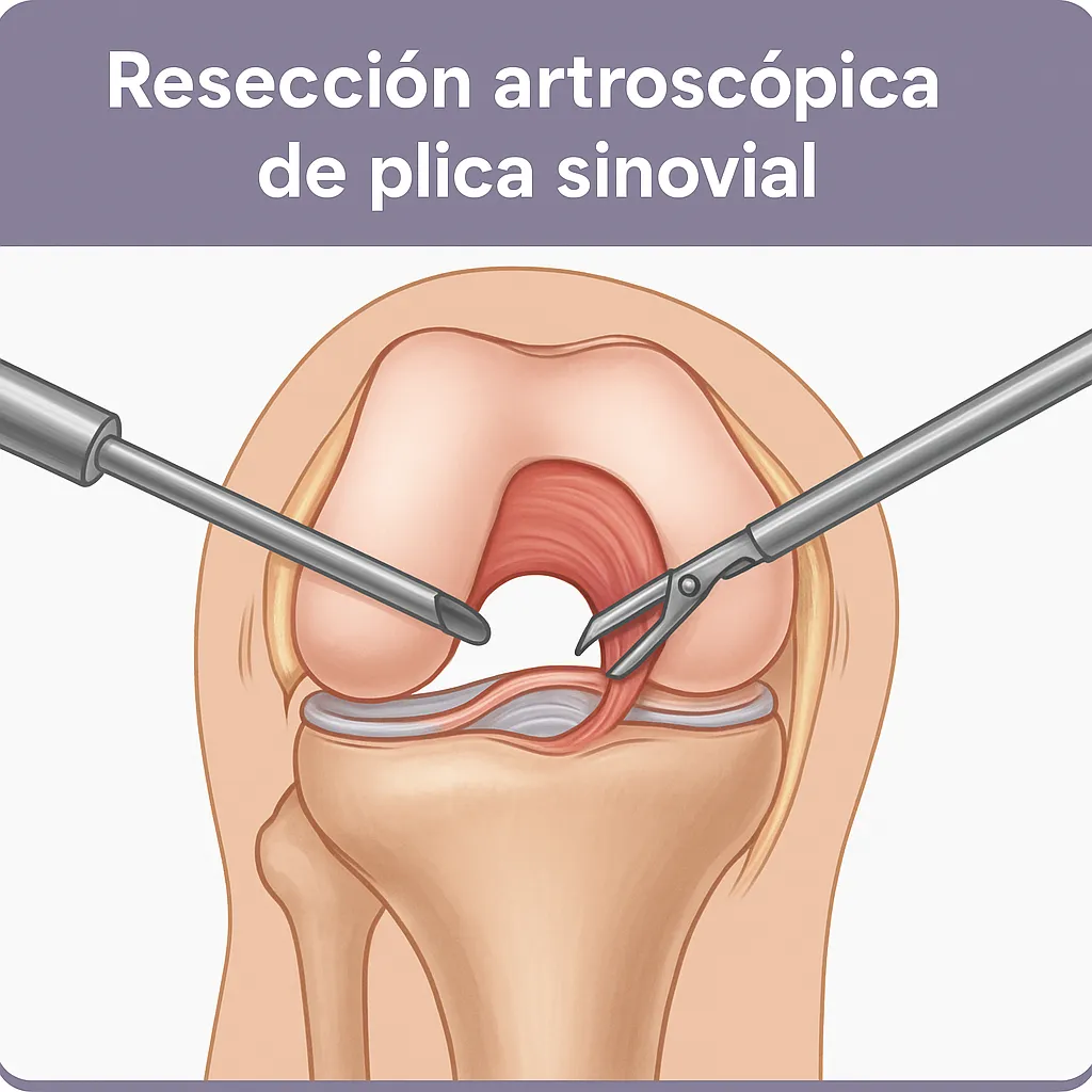 Resección artroscópica de plica sinovial de la rodilla