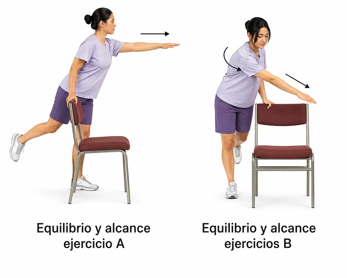 Ejercicio de equilibrio y alcance