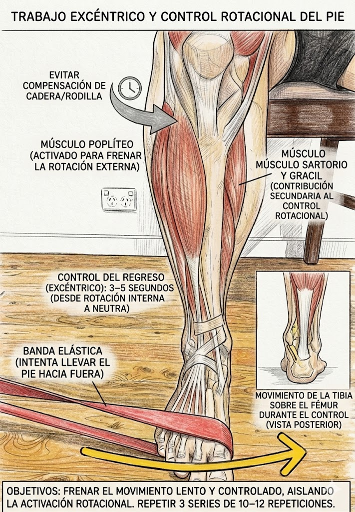 Fortalecimiento excéntrico del poplíteo