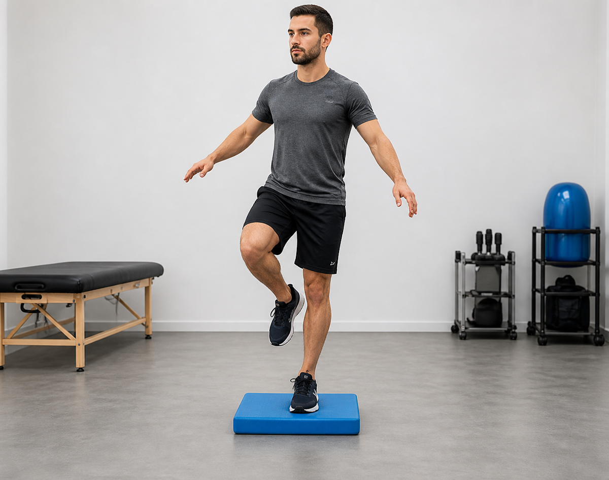 Ejercicio propioceptivo y control del apoyo